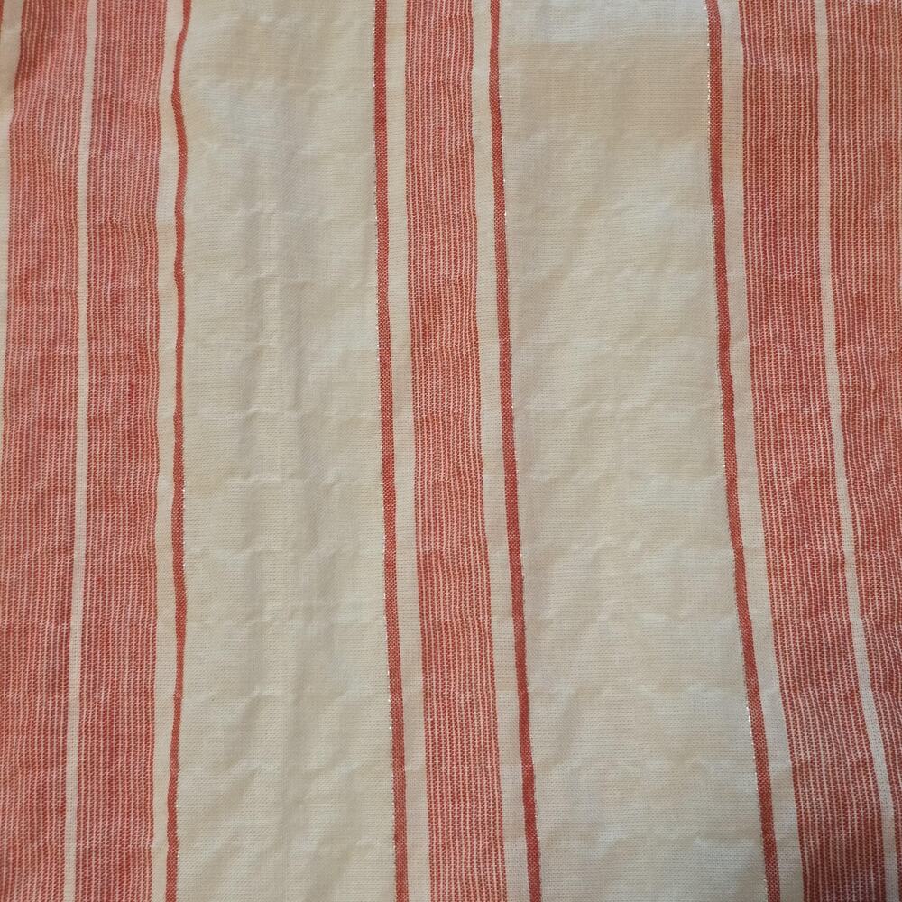 LOFT Sundress Womens Size PM Coral Stripe Tiered Midi Lined Cotton Blend NWT - Picture 7 of 10